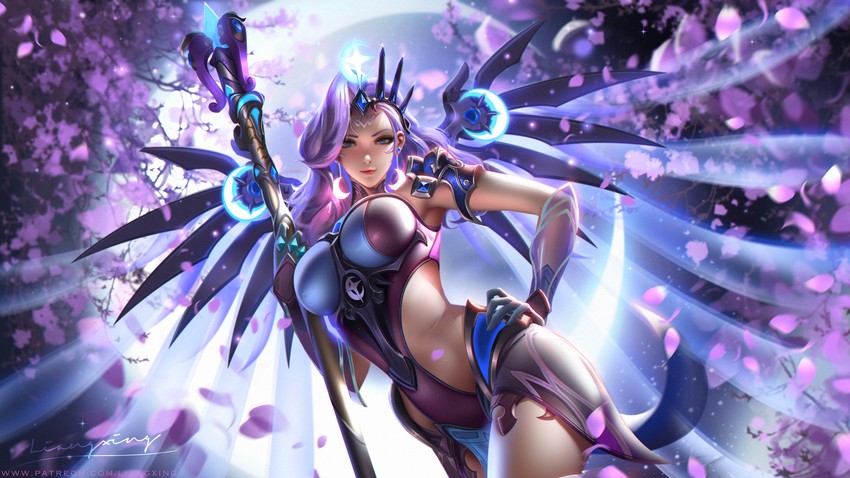 mercy and 2019 atlantic all-stars mercy (overwatch and 1 more) drawn by liang_xing