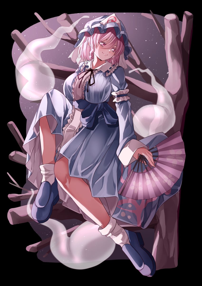 saigyouji yuyuko (touhou) drawn by mahoro_(minase_mahoro)