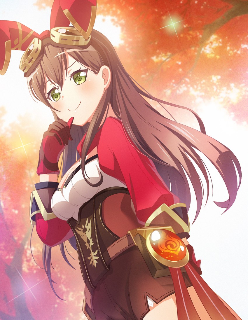 amber and hanazono tae (genshin impact and 1 more) drawn by despuntater