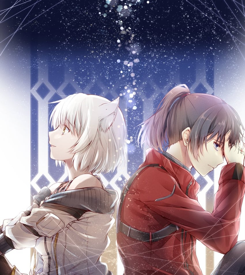 mio and noah (xenoblade chronicles and 1 more) drawn by ui_frara