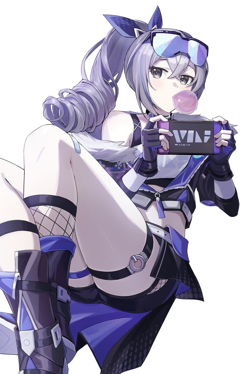 silver wolf (honkai and 1 more) drawn by isuhi