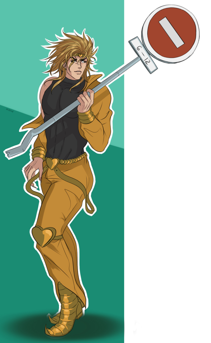 dio brando (jojo no kimyou na bouken and 1 more) drawn by kuraihisan