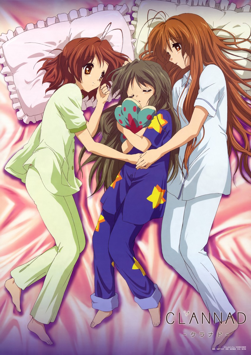 furukawa nagisa, ibuki fuuko, and furukawa sanae (clannad) drawn by ueno_chiyoko