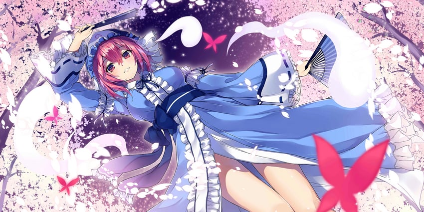 saigyouji yuyuko (touhou and 1 more) drawn by kurebayashi_noe