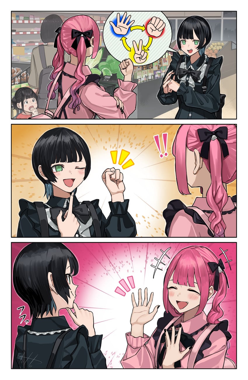 hinamizawa hinami and igarashi ritsu (original) drawn by tetto_(onnoveltet)