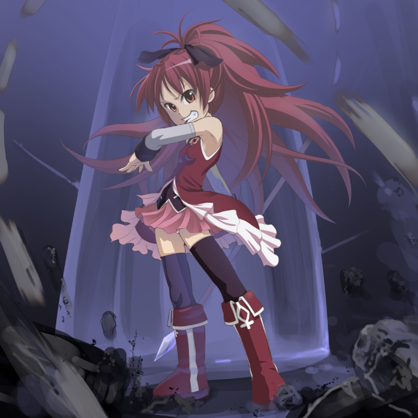 sakura kyoko (mahou shoujo madoka magica) drawn by takeda_yukimura