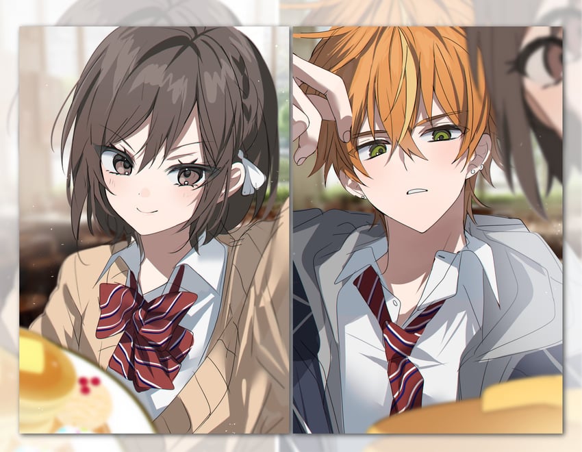 shinonome ena and shinonome akito (project sekai) drawn by chu_yeon