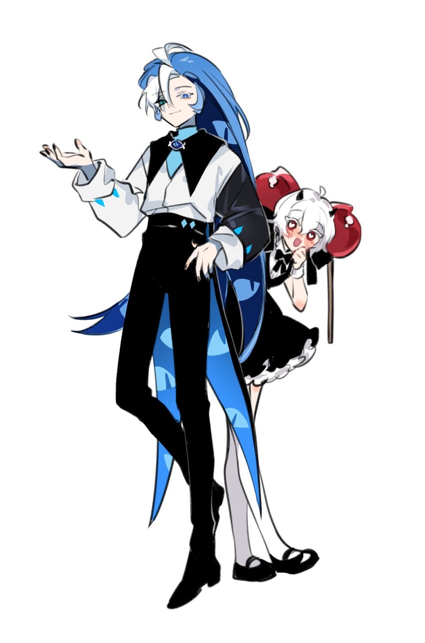 shadow milk cookie and candy apple cookie (cookie run and 1 more) drawn by sanwawans