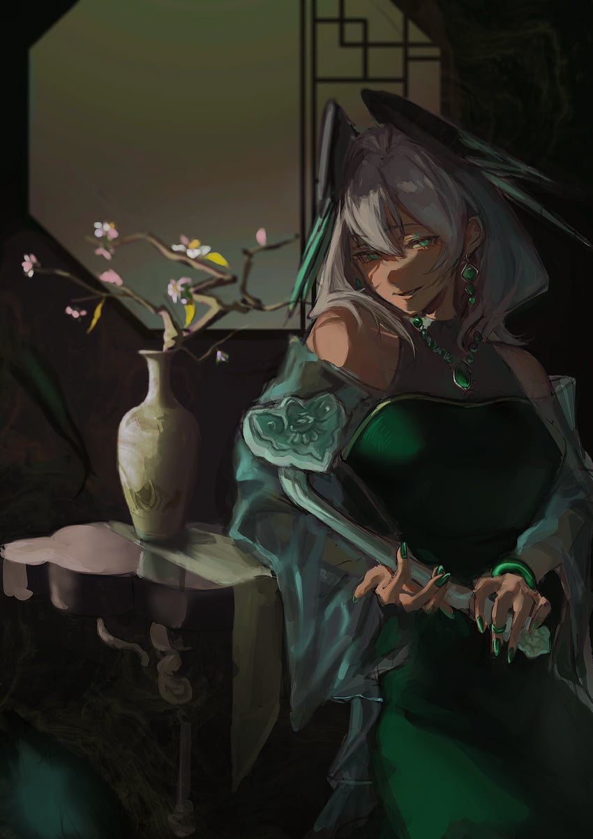 ho'olheyak (arknights) drawn by zhi_yi_danshi_yaofan_(genius680)