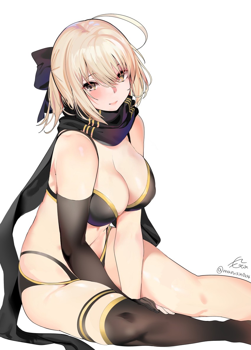 okita souji and okita j. souji (fate and 1 more) drawn by marushin_(denwa0214)