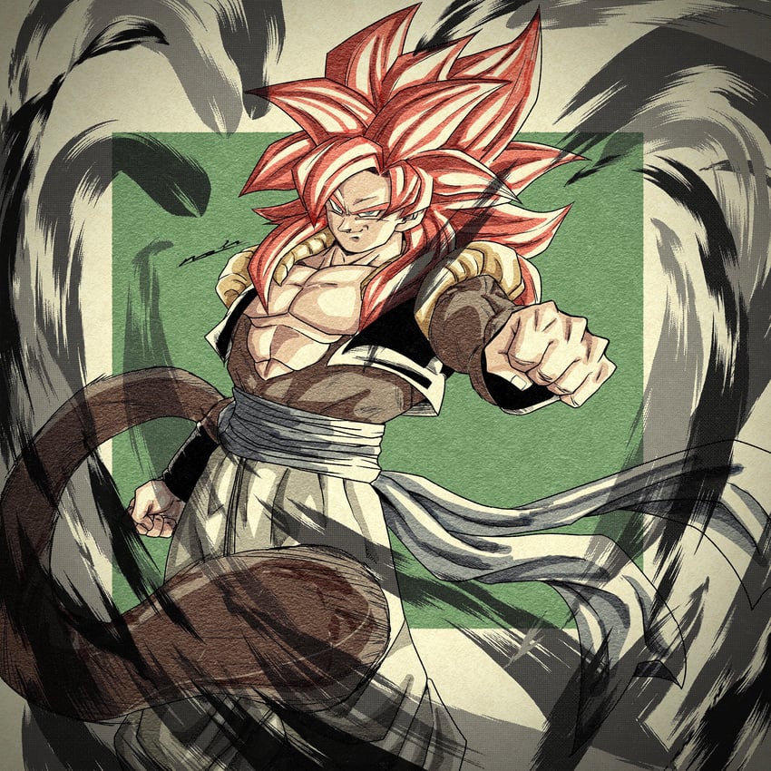 gogeta (dragon ball and 1 more) drawn by noir_illust