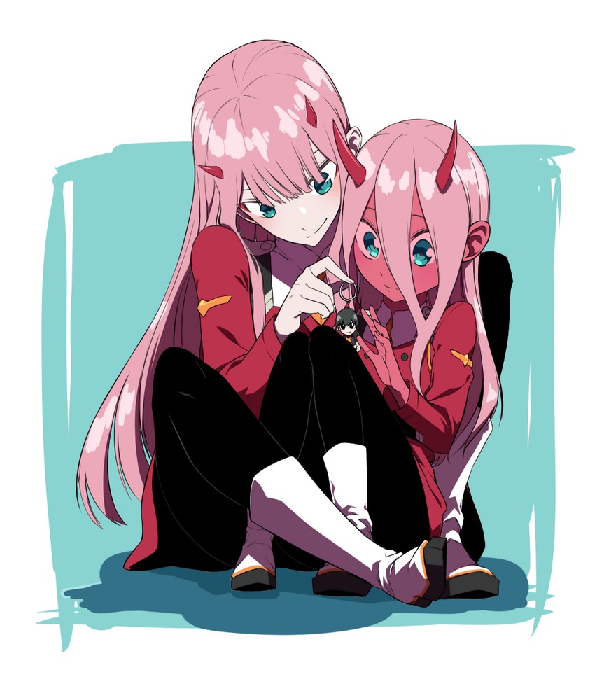 zero two and hiro (darling in the franxx) drawn by lsw_(dltjddnja)