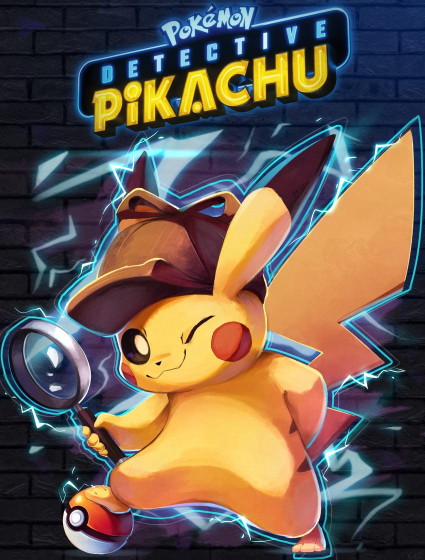 pikachu and detective pikachu (pokemon and 1 more) drawn by kaleido-art