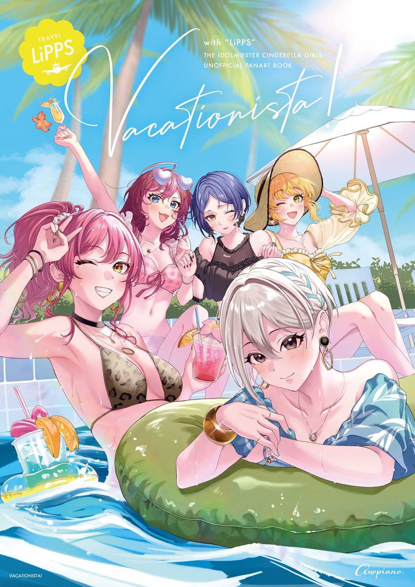 jougasaki mika, ichinose shiki, hayami kanade, miyamoto frederica, and shiomi syuko (idolmaster and 1 more) drawn by mogami_rin