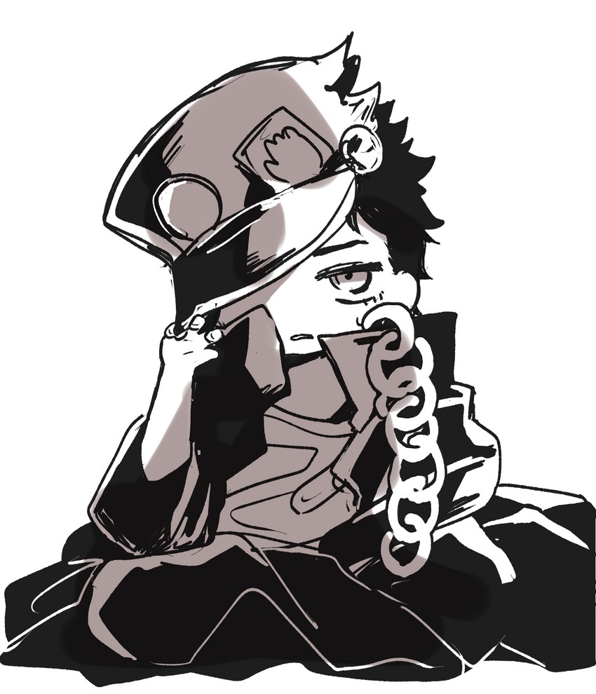 kujo jotaro (jojo no kimyou na bouken and 1 more) drawn by sofra