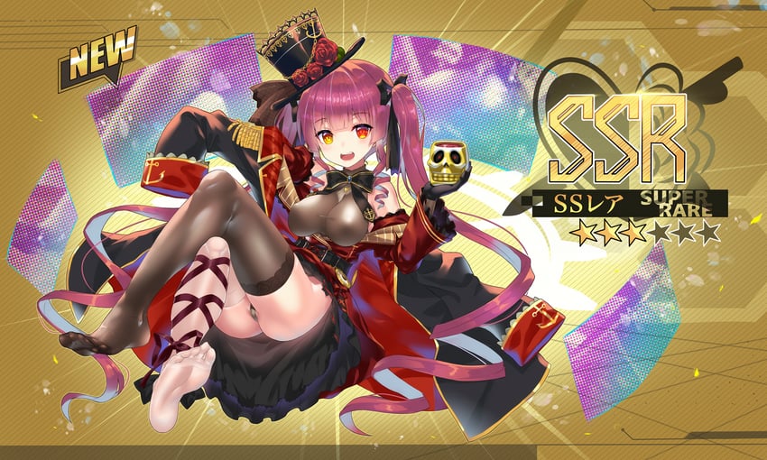 houshou marine and dokuro-kun (hololive and 1 more) drawn by akaza