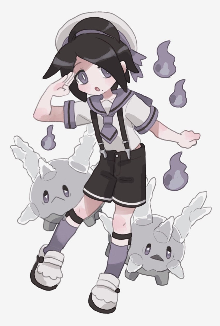 allister and galarian corsola (pokemon and 1 more) drawn by uameu