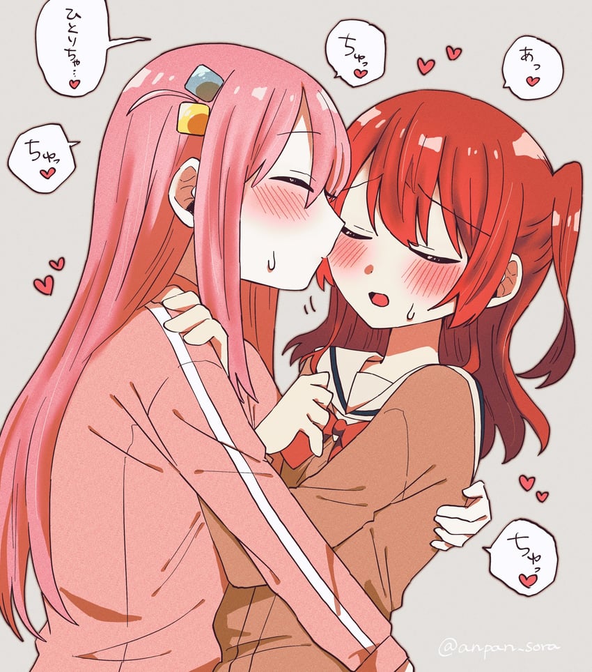 gotoh hitori and kita ikuyo (bocchi the rock!) drawn by anpan_sora
