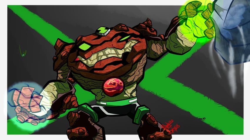 gravattack (ben 10 and 1 more) drawn by ro_driguevers