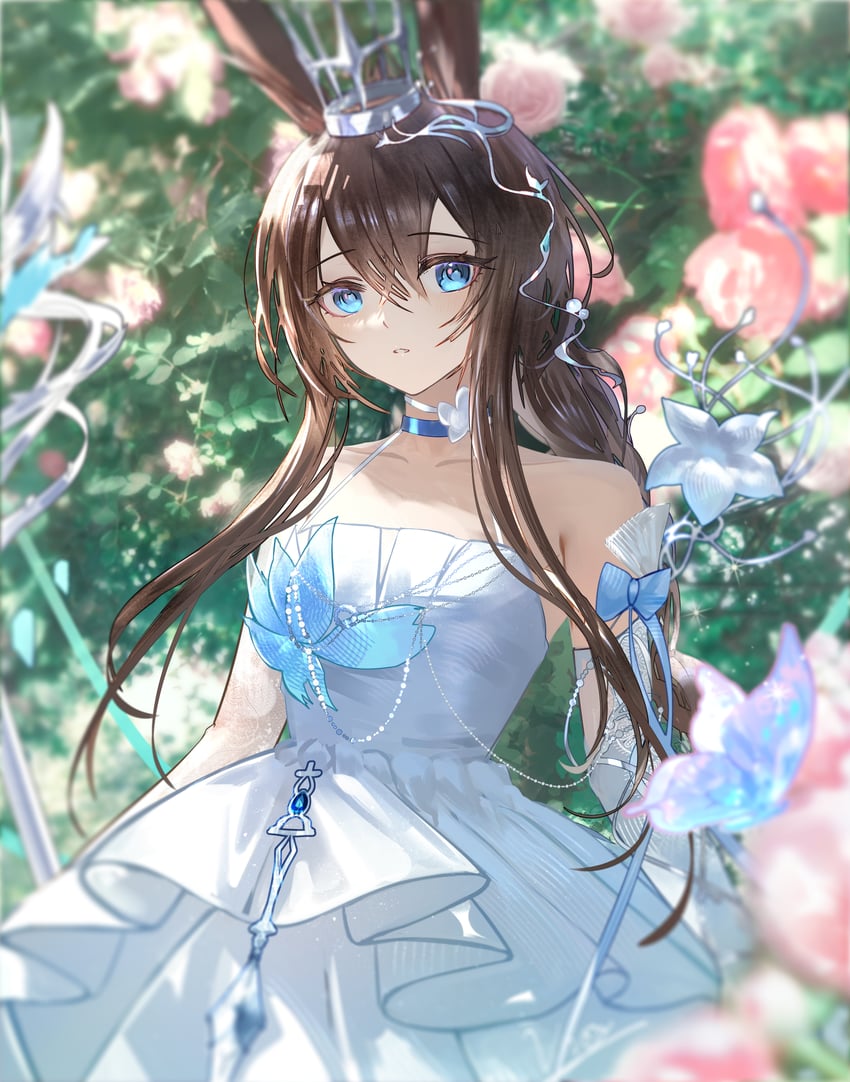 amiya (arknights and 1 more) drawn by v-von
