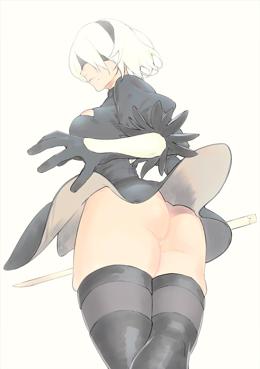 2b (nier and 1 more) drawn by kujuu_shikuro