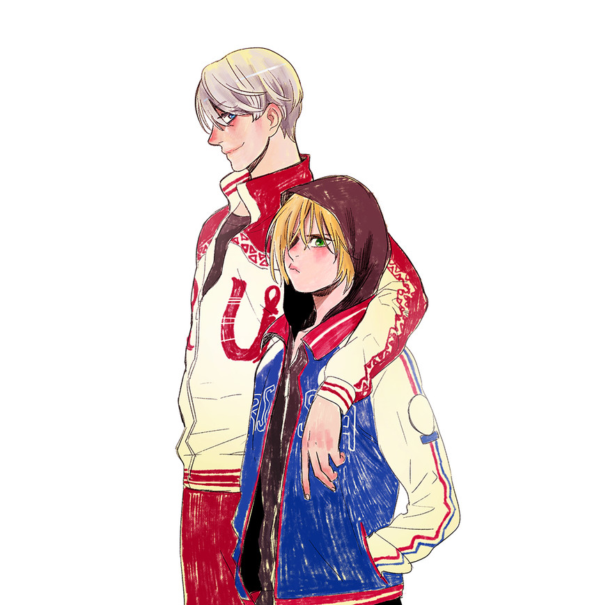 viktor nikiforov and yuri plisetsky (yuri!!! on ice) drawn by kaneko_(keumza)
