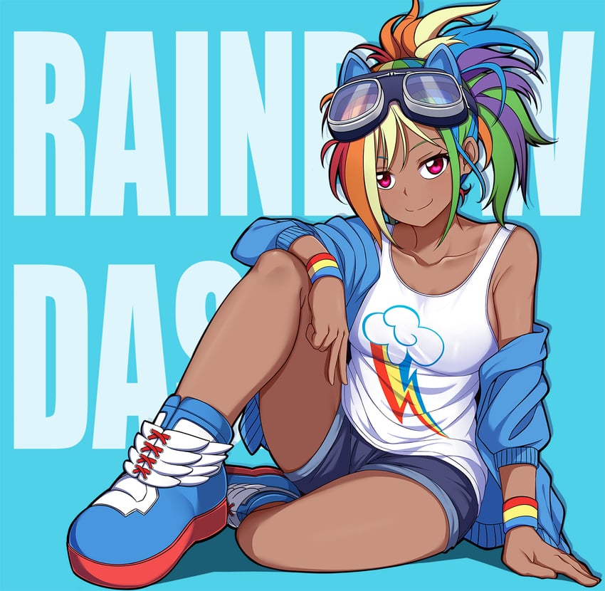 rainbow dash (my little pony and 2 more) drawn by caibao_return