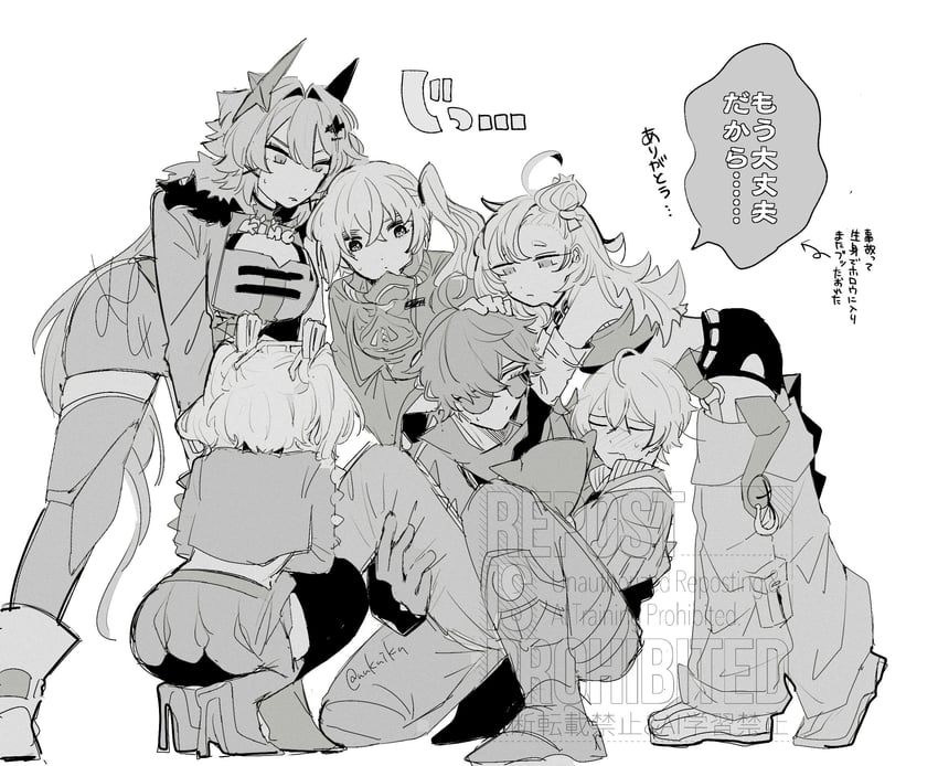 wise, burnice white, luciana de montefio, caesar king, lighter, and 1 more (zenless zone zero) drawn by nukuikn