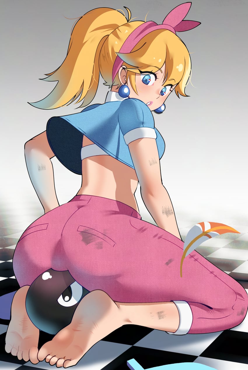 princess peach and bullet bill (mario and 2 more) drawn by gjh