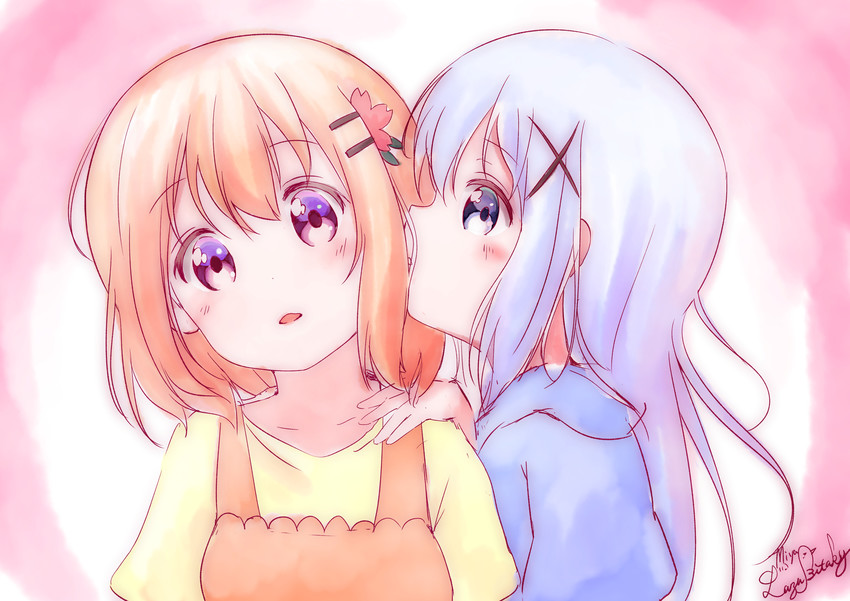 kafuu chino and hoto cocoa (gochuumon wa usagi desu ka?) drawn by razu_bitaki