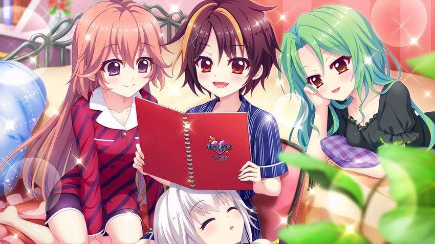 nishidate haku, haeno akari, bandou mikuru, and shirokita kuroha (re:stage!) drawn by izumi_tsubasu