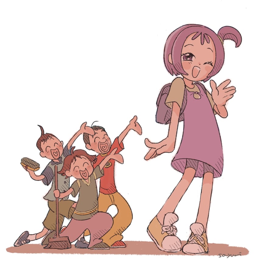 segawa onpu, sagawa yuji, sugiyama toyokazu, and ota yutaka (ojamajo doremi) drawn by sasai_sayuri