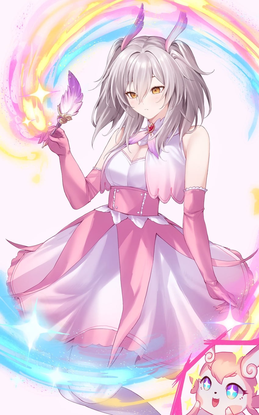 trailblazer, stelle, and mem (honkai and 1 more) drawn by ulularts