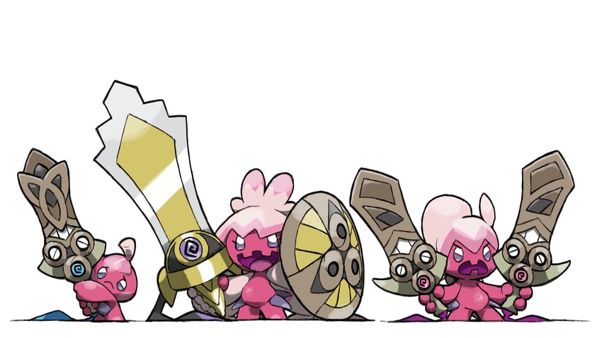 aegislash, tinkaton, tinkatink, honedge, doublade, and 1 more (pokemon) drawn by blacknirrow