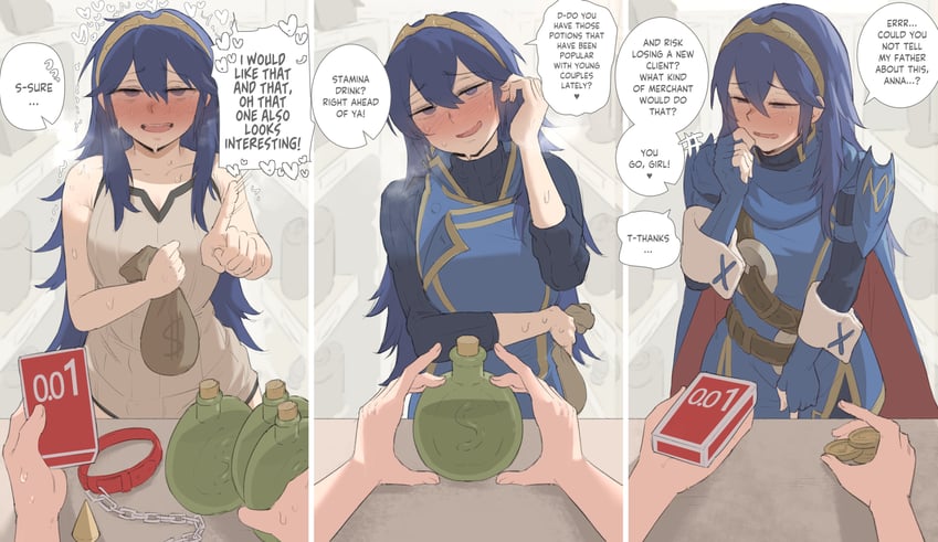 lucina and anna (fire emblem and 1 more) drawn by ebinku