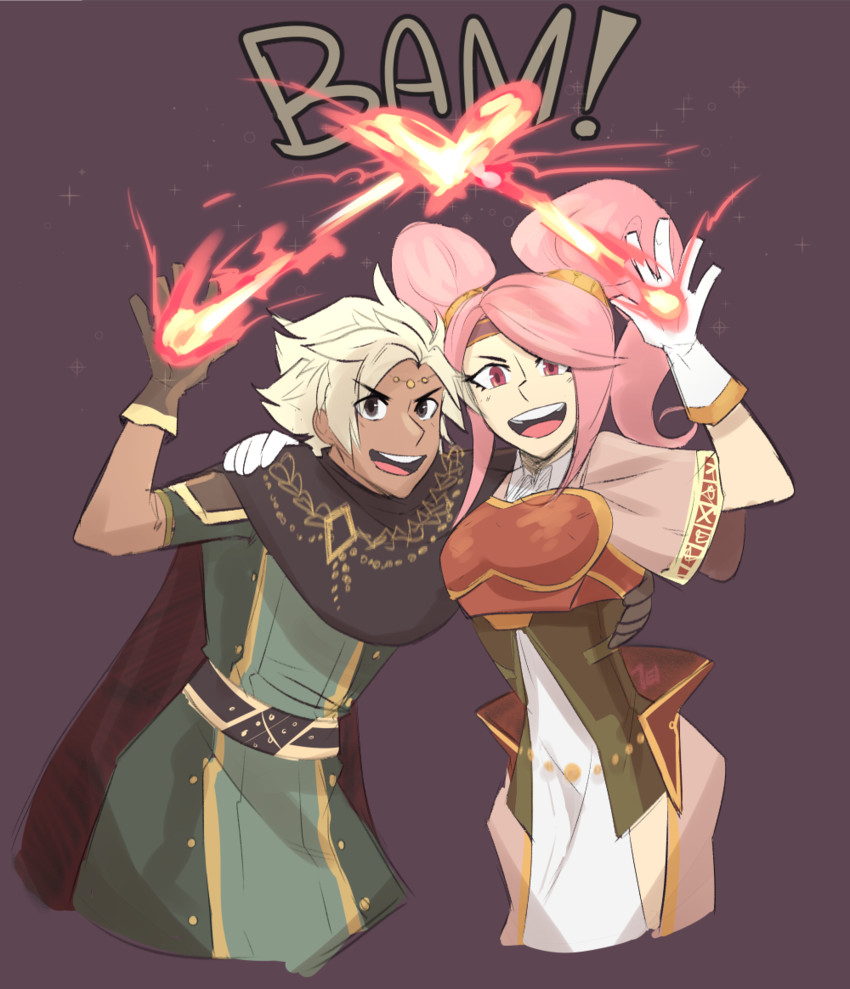 mae and boey (fire emblem and 2 more) drawn by curohkrow
