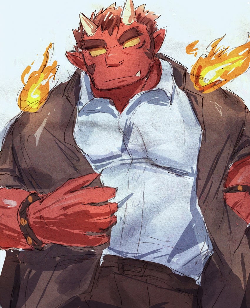 red oni (tokyo afterschool summoners) drawn by suna_sand1