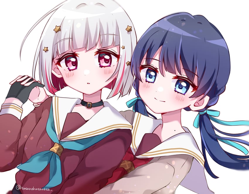 murano sayaka and yugiri tsuzuri (love live! and 1 more) drawn by sasakura_sakura