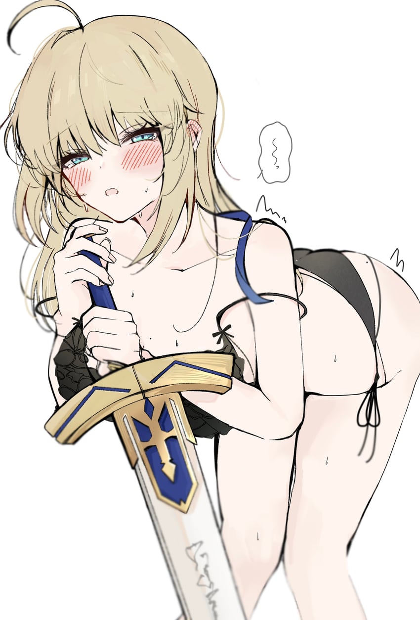 artoria pendragon and saber (fate and 1 more) drawn by hayato_hoshi604