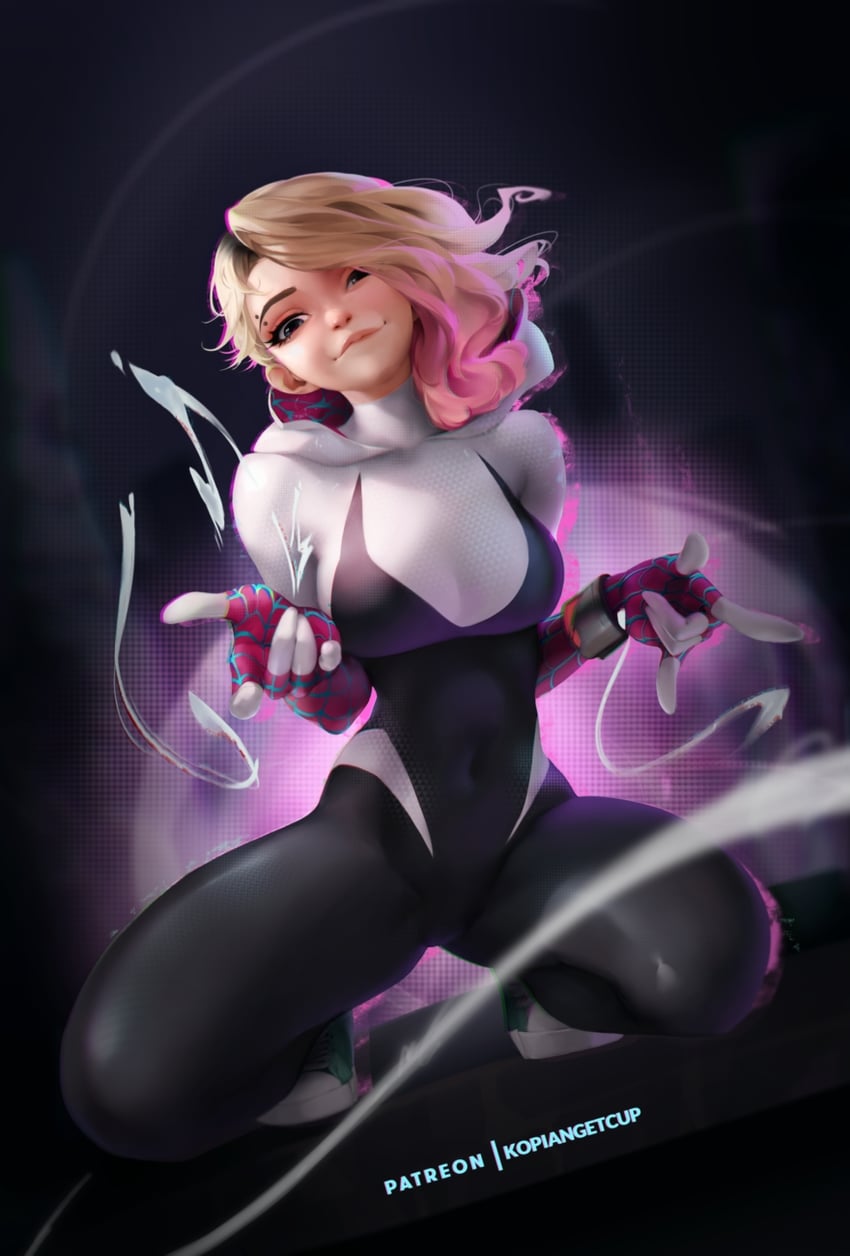 spider-gwen and gwen stacy (marvel and 3 more) drawn by kopianget