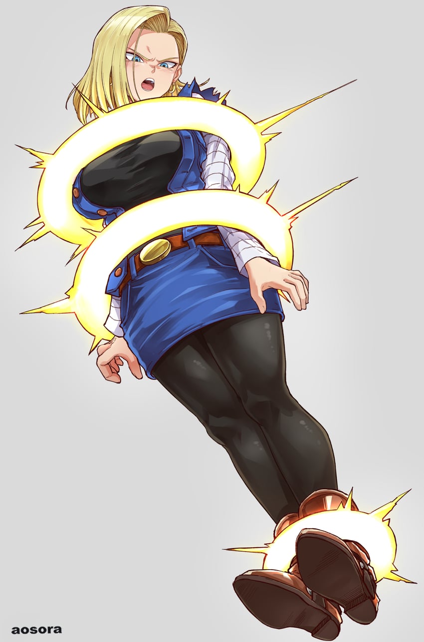 android 18 (dragon ball and 1 more) drawn by aosora2823