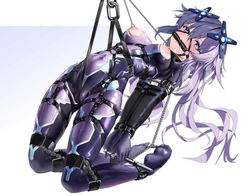 purple heart and next purple (neptune and 1 more) drawn by maho_shi_ma