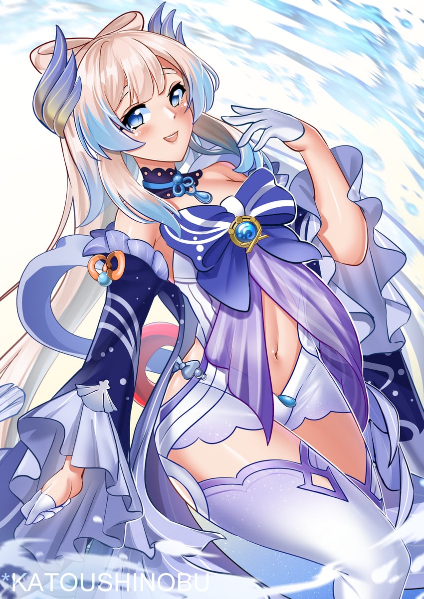 sangonomiya kokomi (genshin impact) drawn by katou_shinobu