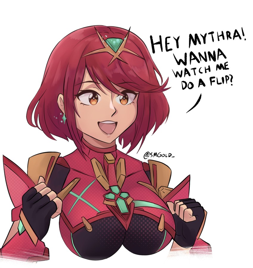 pyra (xenoblade chronicles and 2 more) drawn by smgold