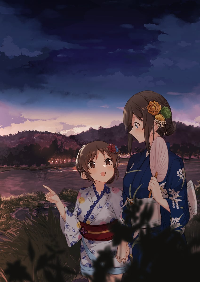 sagisawa fumika and tachibana arisu (idolmaster and 1 more) drawn by hanetsuka