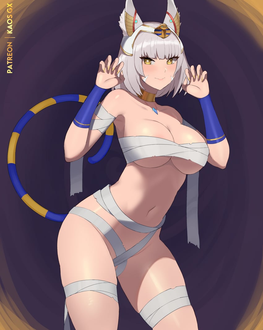 nia and ankha (xenoblade chronicles and 2 more) drawn by kaos_art