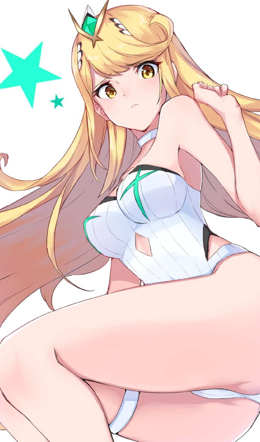 mythra (xenoblade chronicles and 1 more) drawn by grimmelsdathird