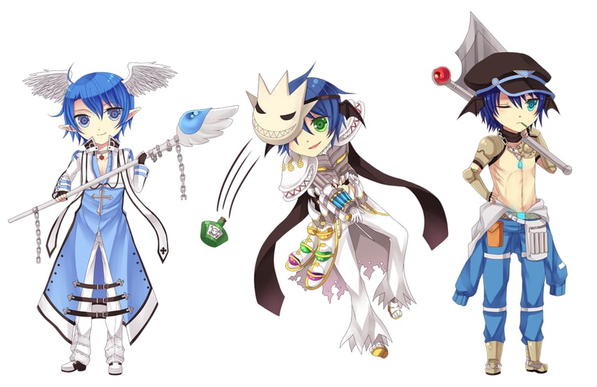 arch bishop, genetic, and mechanic (ragnarok online) drawn by rinslette