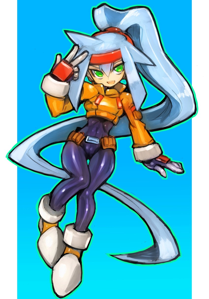 ashe (mega man and 1 more) drawn by dakusuta