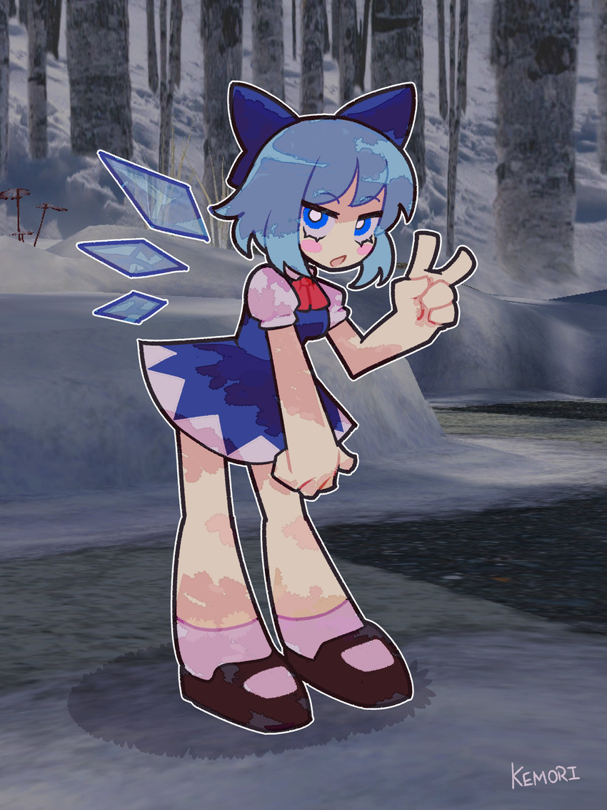 cirno (touhou and 3 more) drawn by kemori